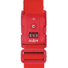 Scape Travel Correa para maleta con combinación E0121 Roja
